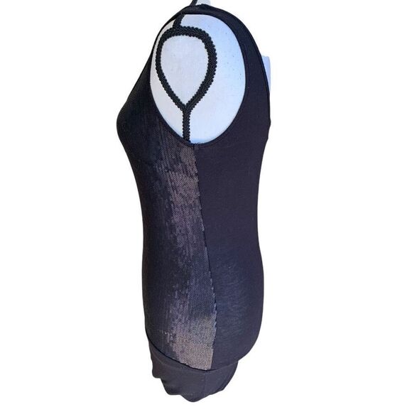 Love Tease Macy’s Sequined Tank Mini-Dress Black Bodycon Medium - Picture 3 of 6